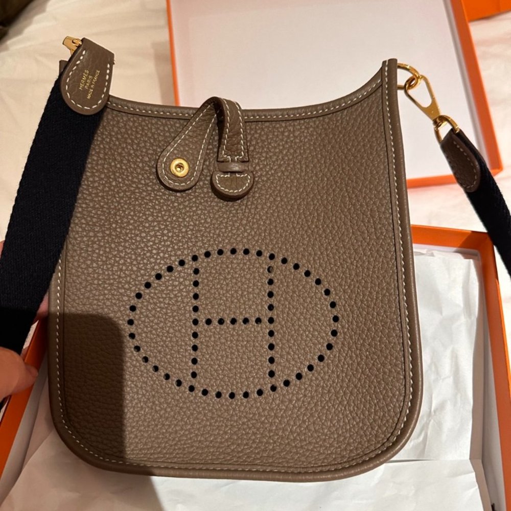 Hermès Pristine Mini Evelyn TPM 16 in Clemence Leather